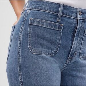 GAP 1969 Flare Patch Authentic mid Rise Size 8Short 29s Women’s Denim Jeans